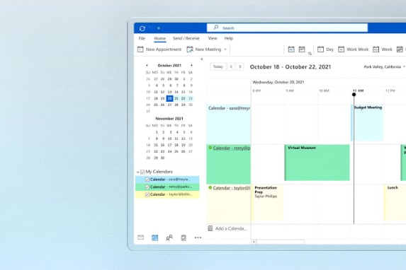 Screenshot of app Outlook Calendar